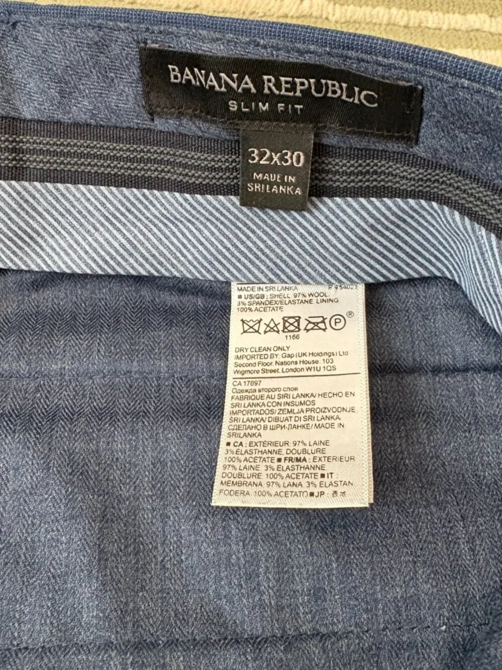 Banana Republic Blue Wool Dress Trousers